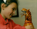 Ruth with tiger trainer - Vintage Photograph