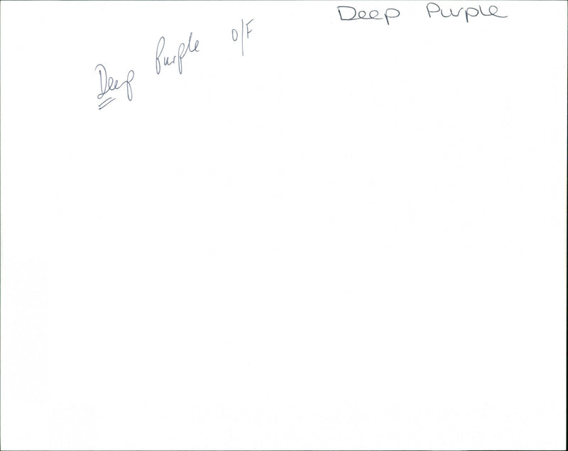 Deep Purple - Vintage Photograph