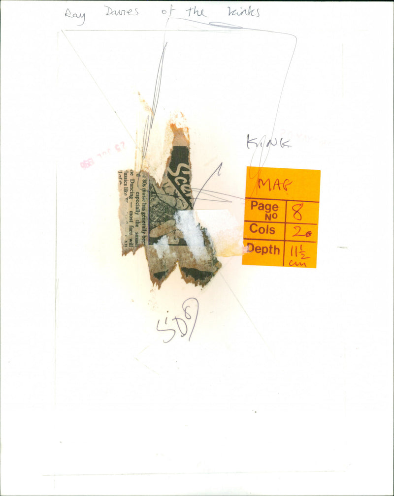 Ray Davies - Vintage Photograph