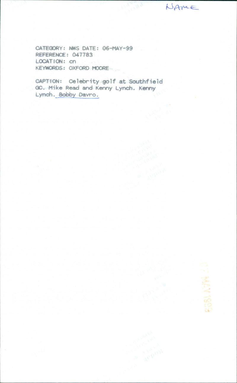 Bobby Davro - Vintage Photograph