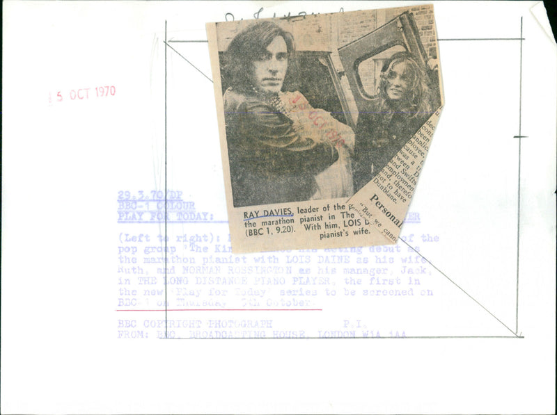 Ray Davies - Vintage Photograph