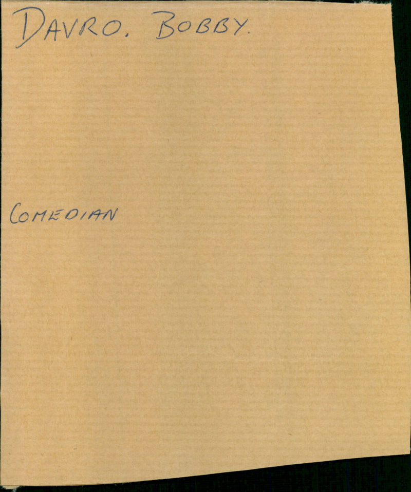 Davro Bobby - Vintage Photograph