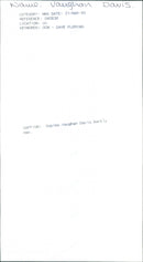 Vaughan Davis - Vintage Photograph