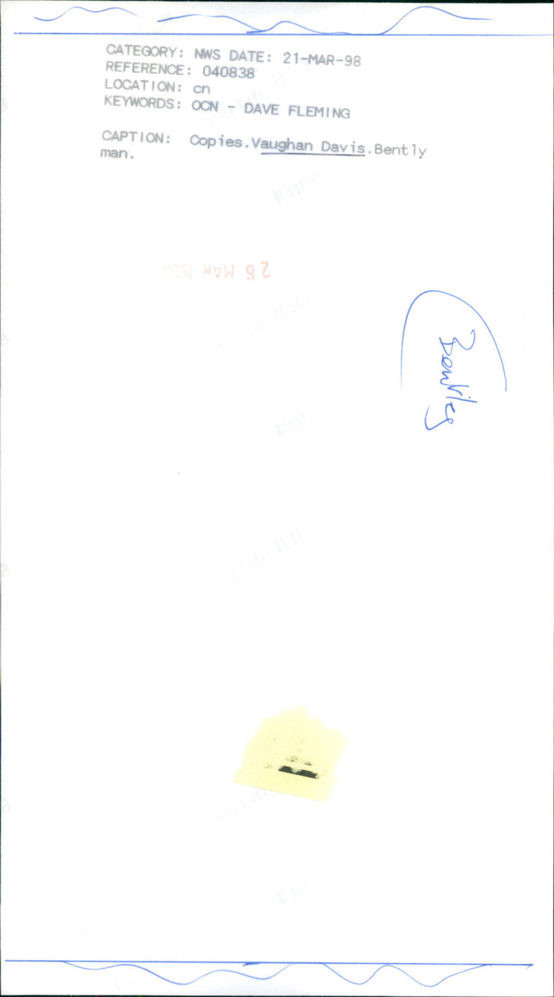 Vaughan Davis - Vintage Photograph