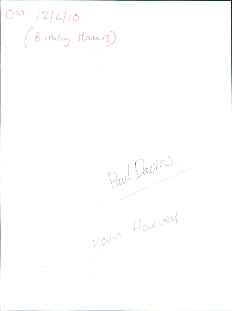 Paul Davies - Vintage Photograph