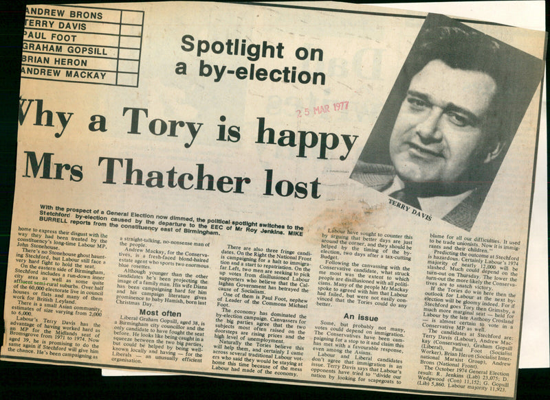 Terry Davis - Vintage Photograph