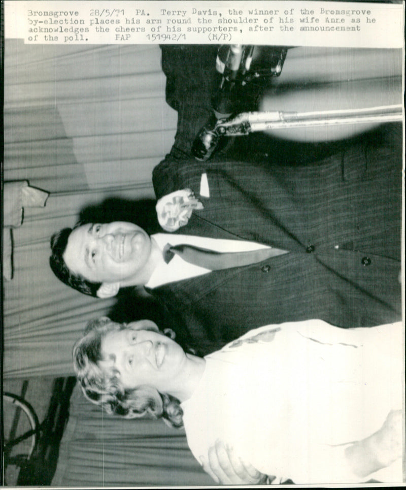 Terry Davis and wife Anne - Vintage Photograph
