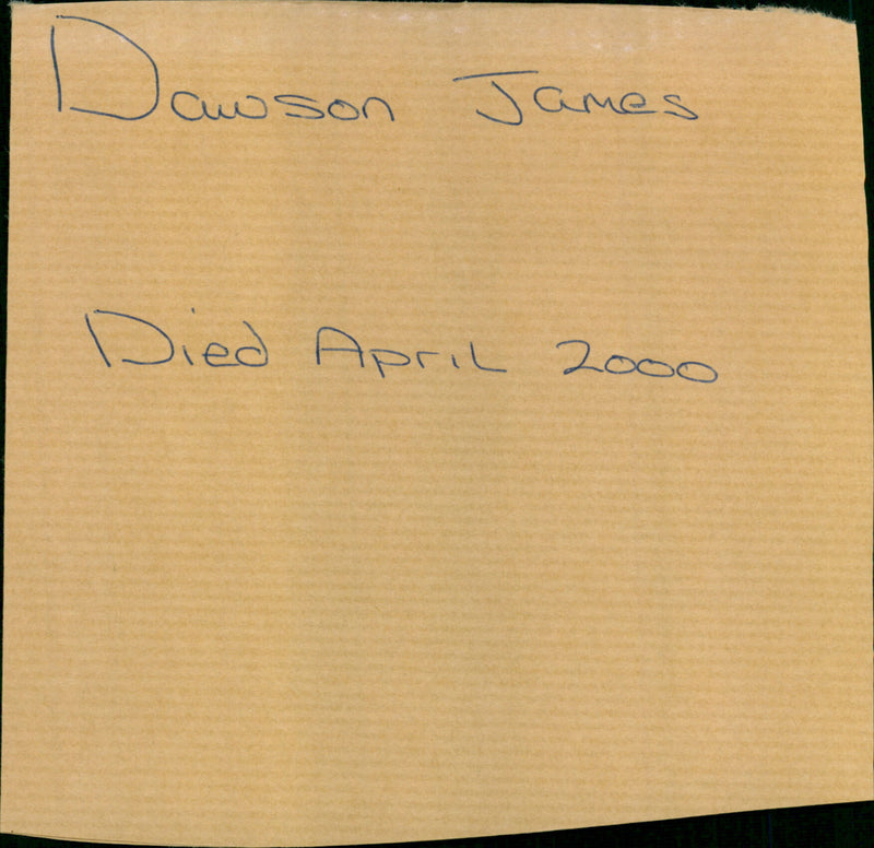 James Dawson - Vintage Photograph