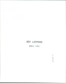 Def leppard - Vintage Photograph