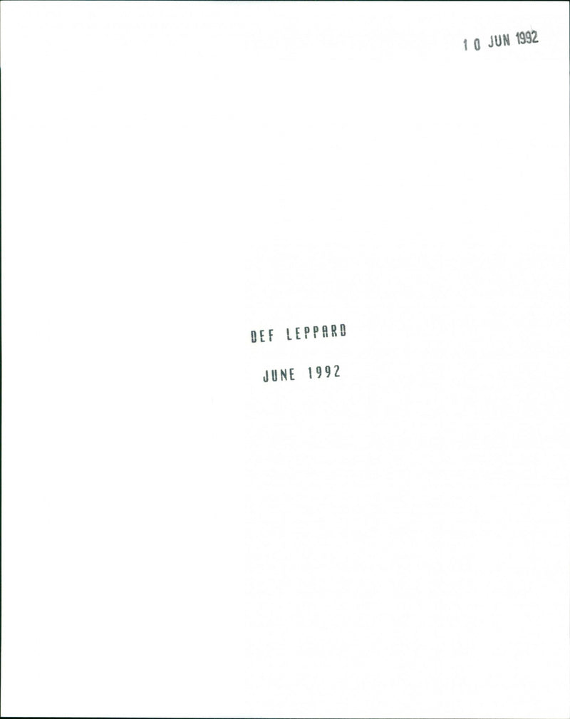 Def leppard - Vintage Photograph
