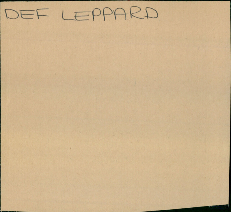 Def Leppard - Vintage Photograph