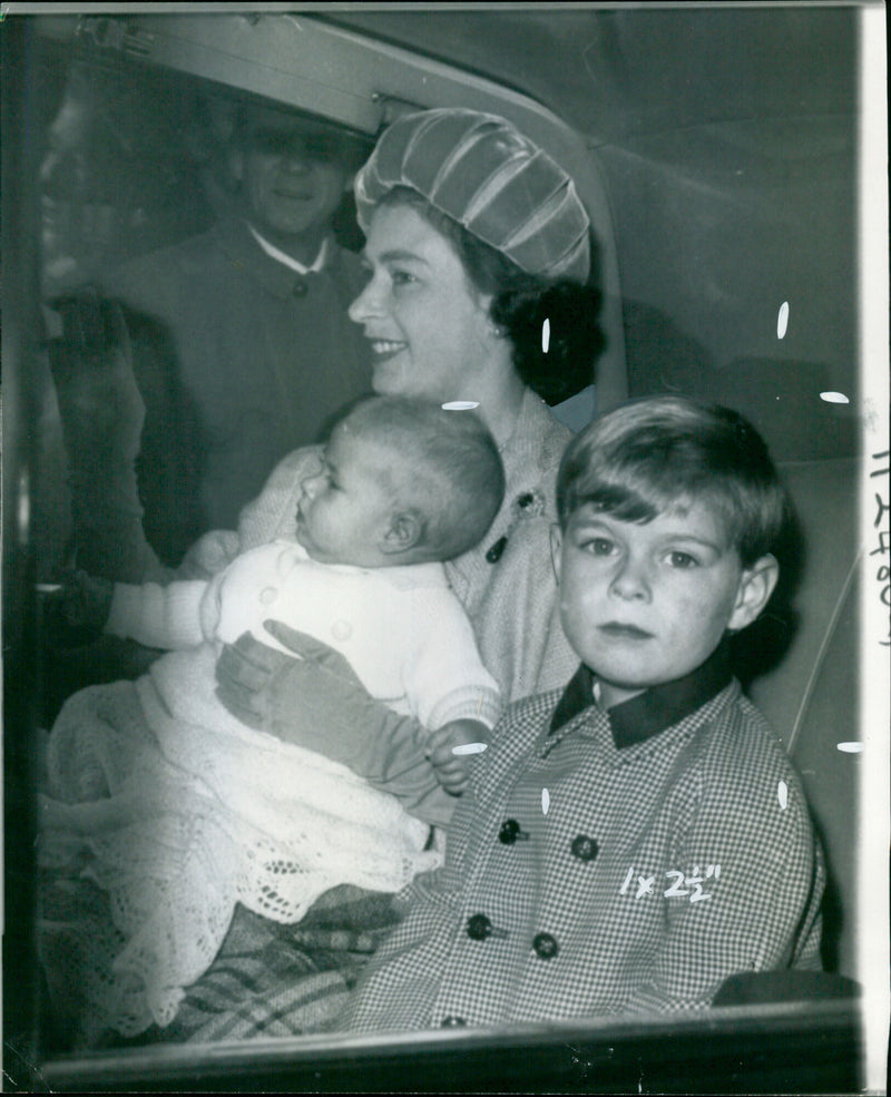 Queen Elizabeth II and Prince Andrew - Vintage Photograph