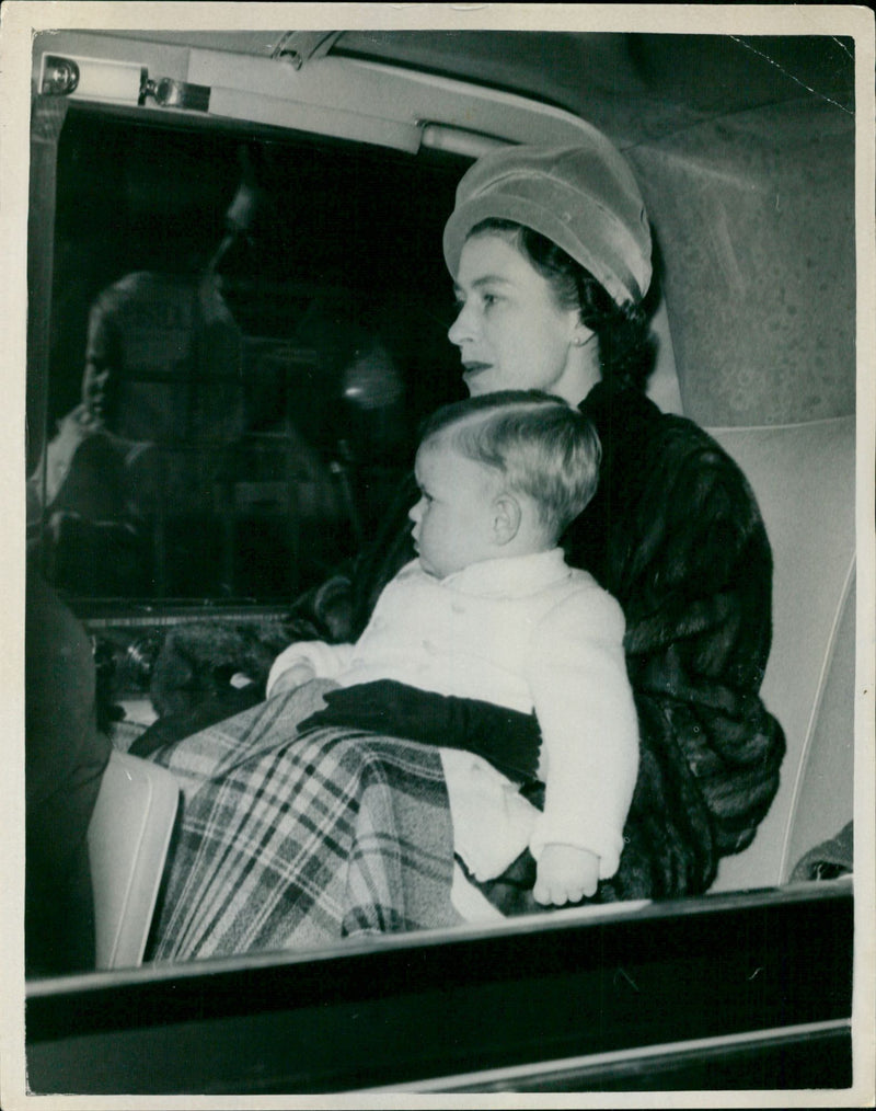 Queen Elizabeth II and Prince Andrew - Vintage Photograph