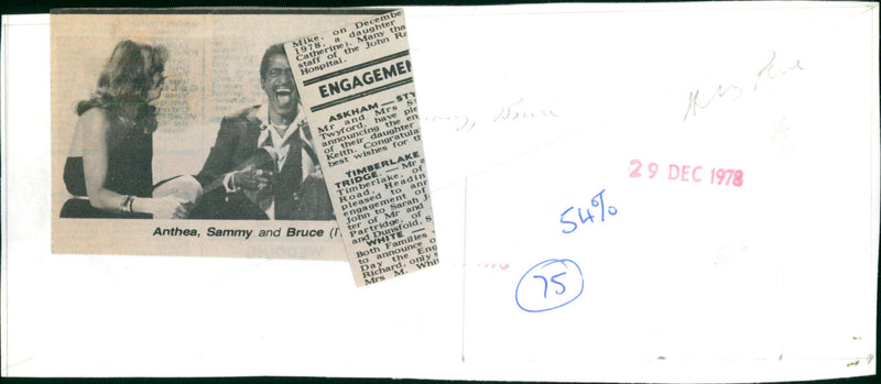 Anthea, Sammy, and Bruce - Vintage Photograph