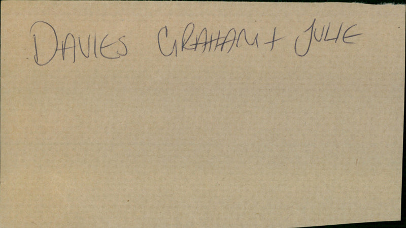 Davies graham and Julie - Vintage Photograph