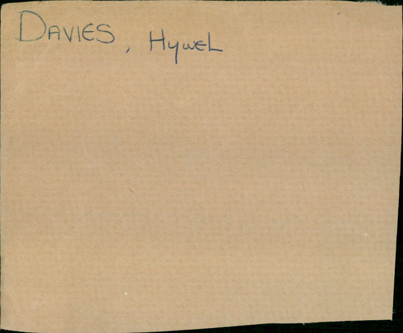 Hywel Davies - Vintage Photograph