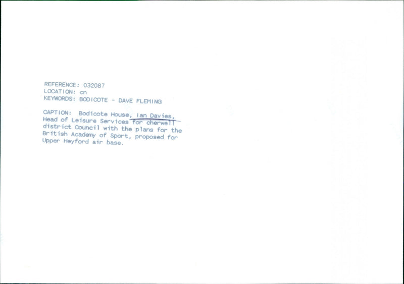 Ian Davies - Vintage Photograph