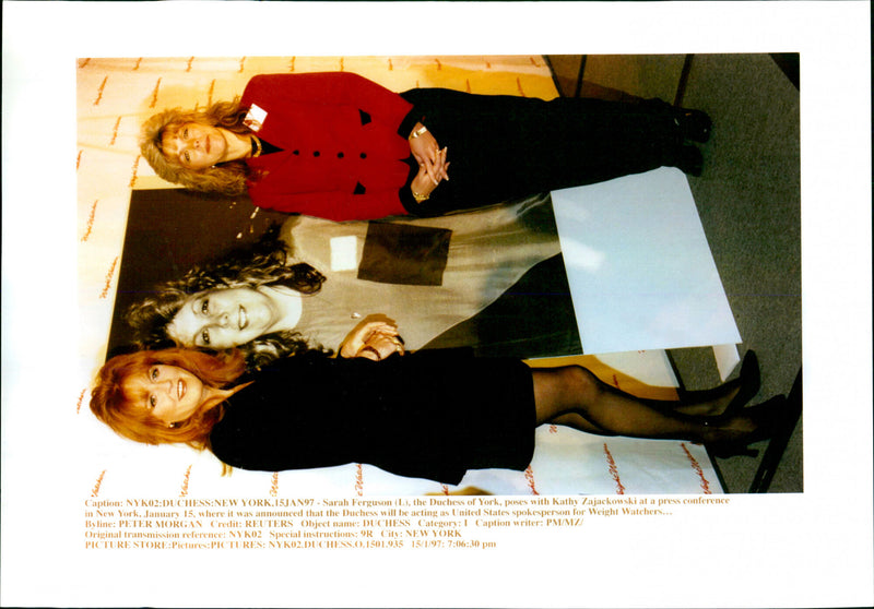Sarah Ferguson and Kathy Zajackowski - Vintage Photograph