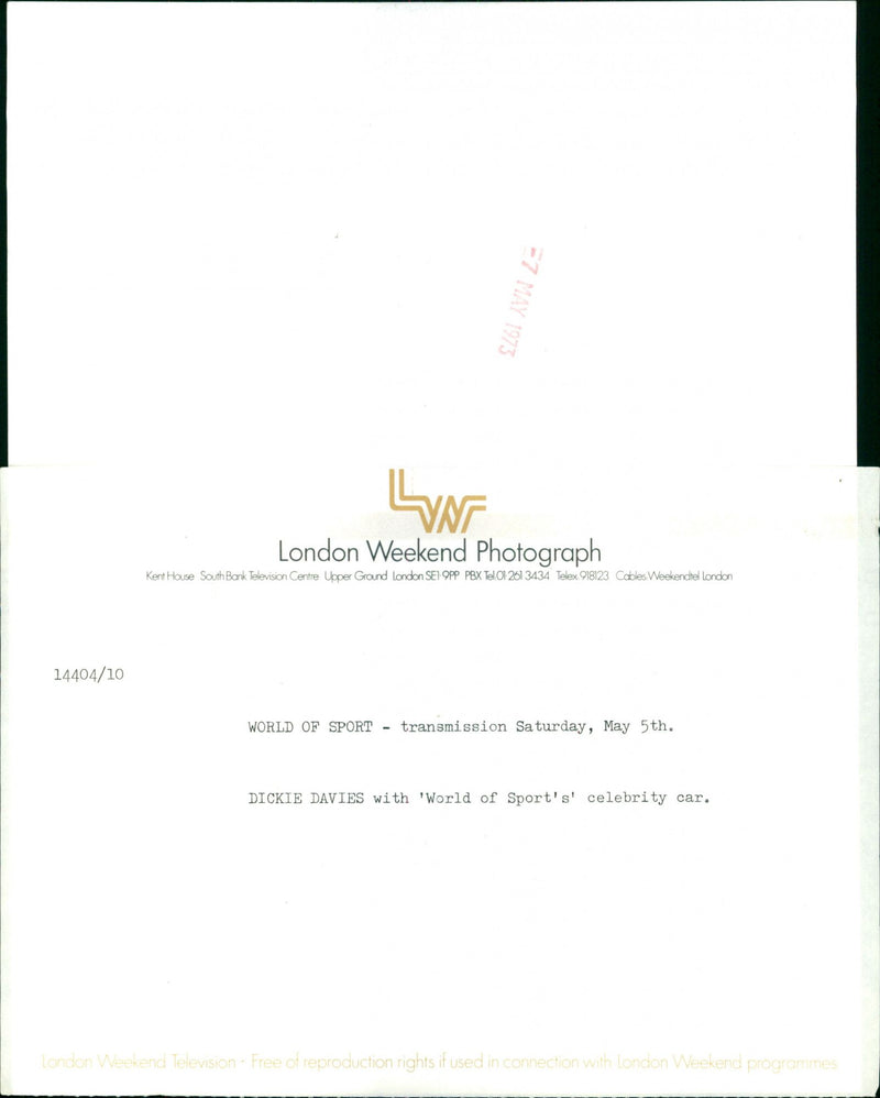 Dickie Davies - Vintage Photograph