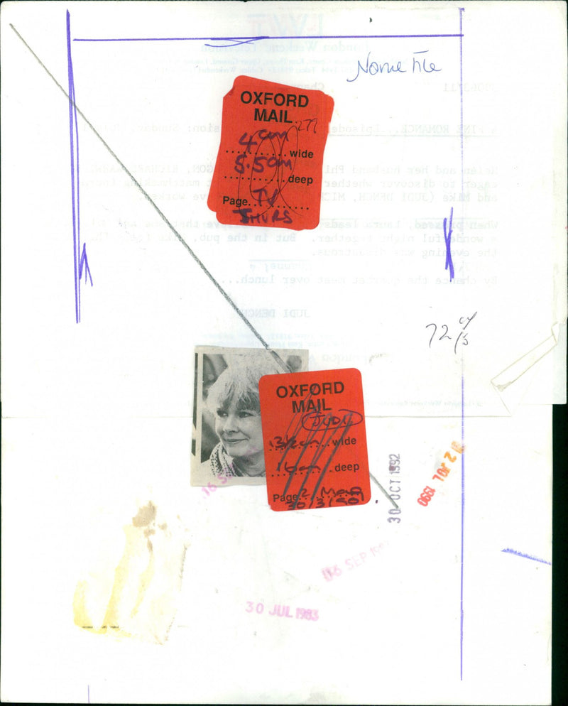 Judi Dench - Vintage Photograph