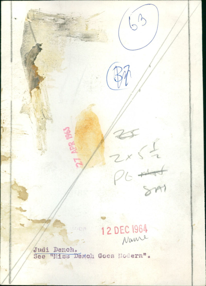 Judi Dench - Vintage Photograph