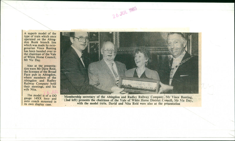 Vince Banting, Vic Day, David and Nita Reid - Vintage Photograph