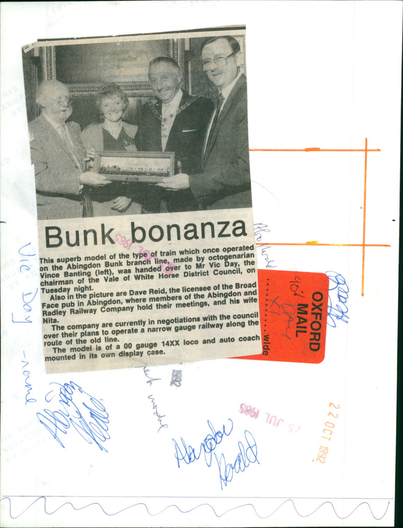 Vince Banting, Vic Day, David and Nita Reid - Vintage Photograph