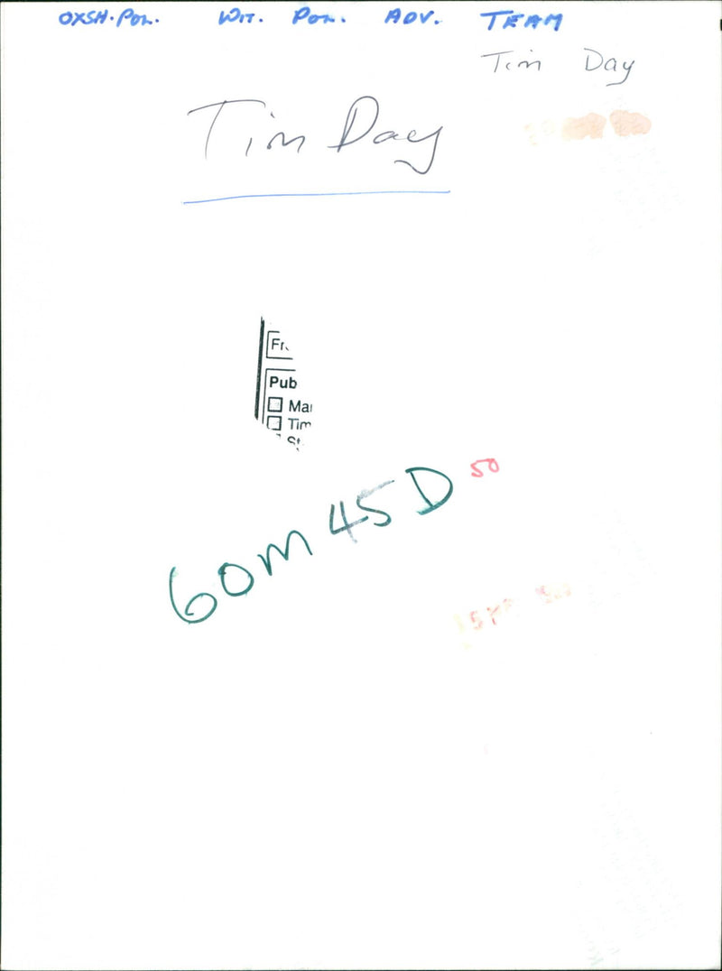 Tim Day - Vintage Photograph