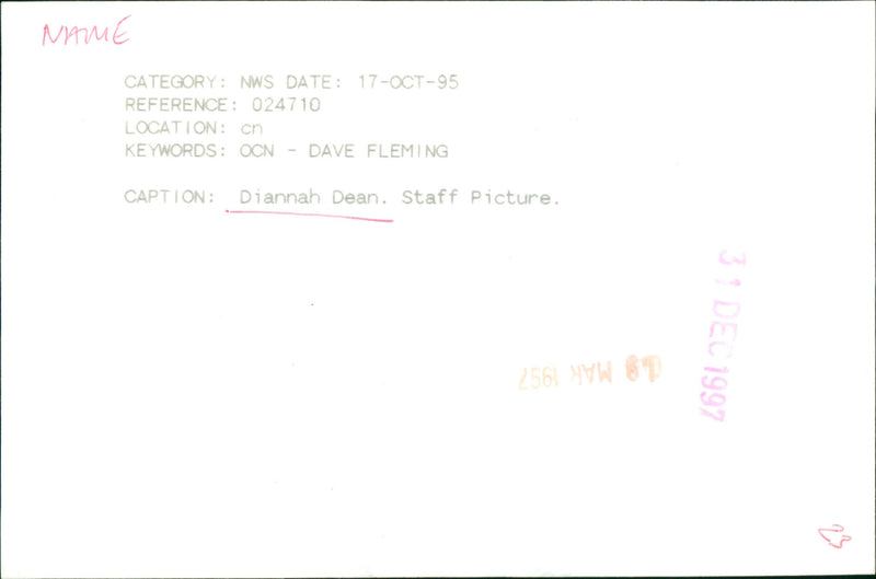 Diannah Dean - Vintage Photograph