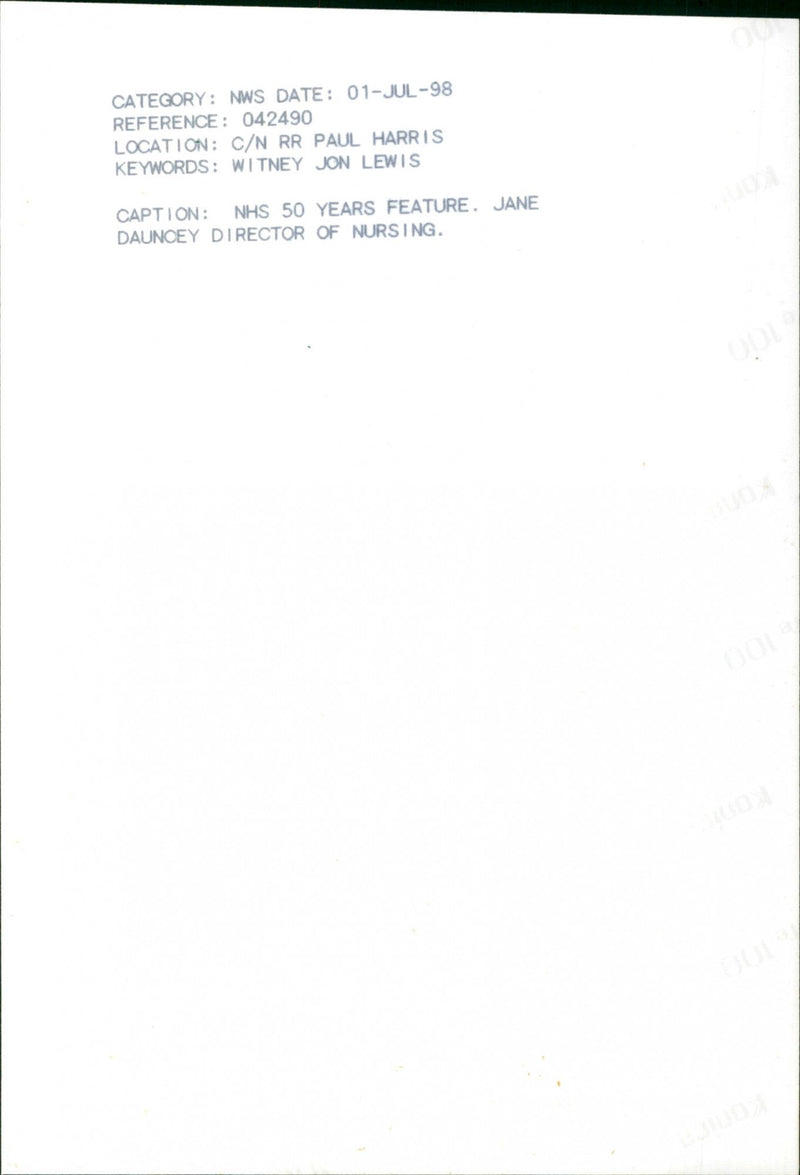 Jane Dauncey - Vintage Photograph