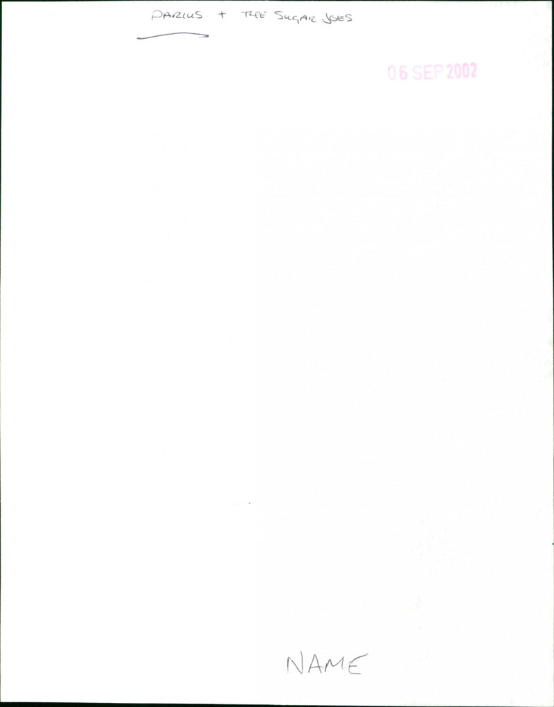 Darius Danesh and the Sugar Jones - Vintage Photograph