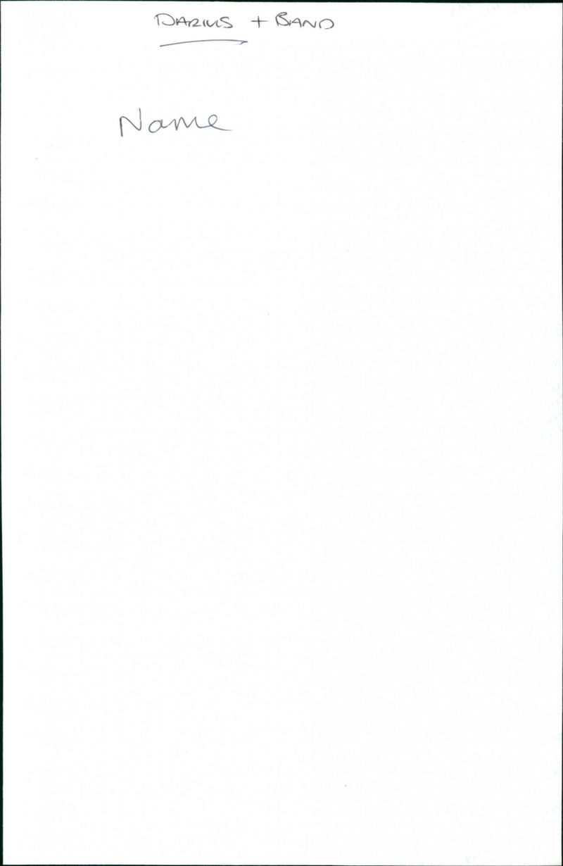 Darius Danesh and Band - Vintage Photograph