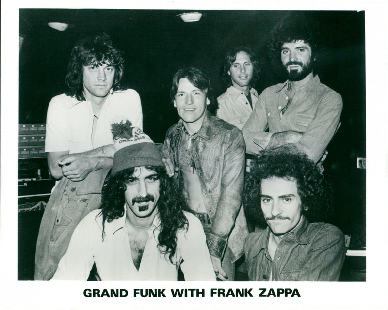 Grand Funk with Frank Zappa - Vintage Photograph