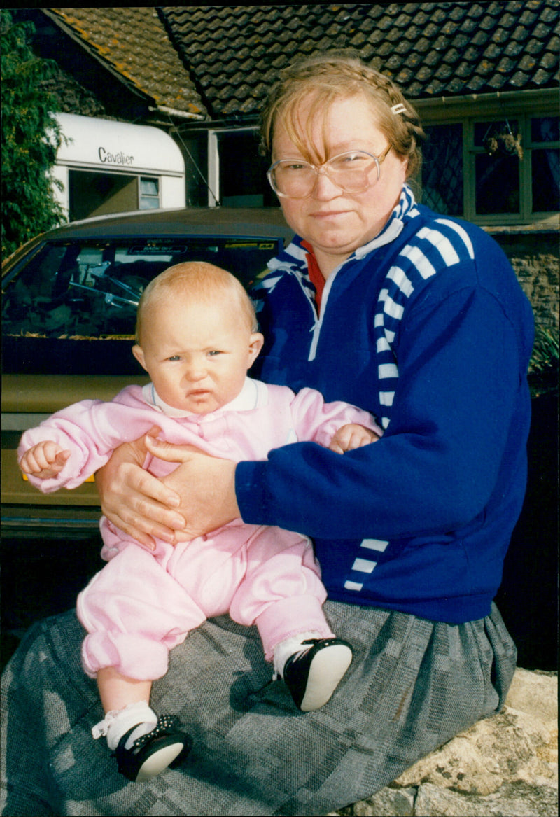 Mrs heather Delaney and kid - Vintage Photograph