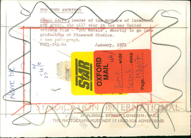 Frank Zappa - Vintage Photograph