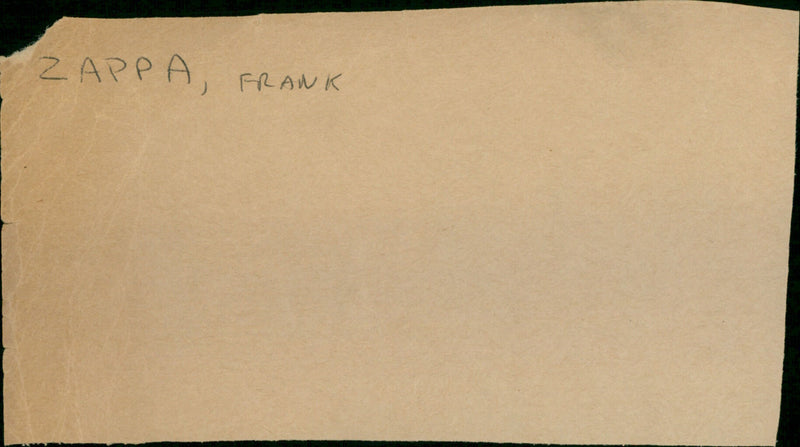 Frank Zappa - Vintage Photograph