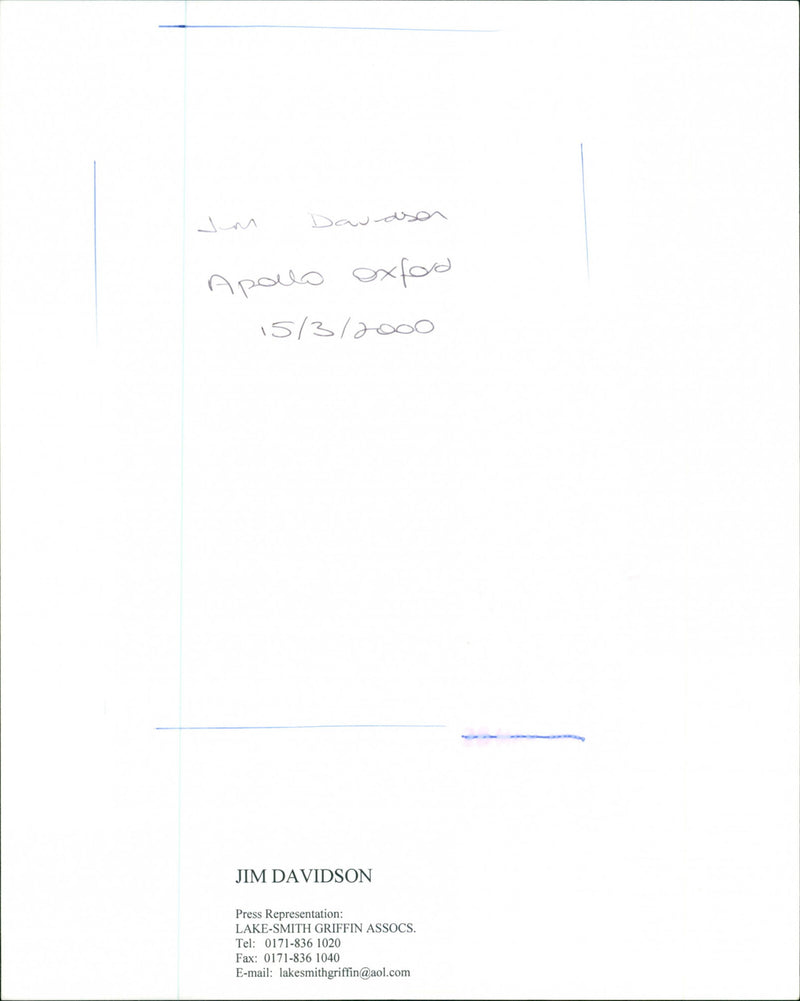 Jim Davidson - Vintage Photograph