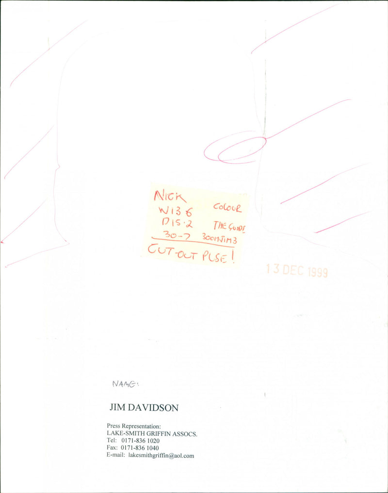 Jim Davidson - Vintage Photograph