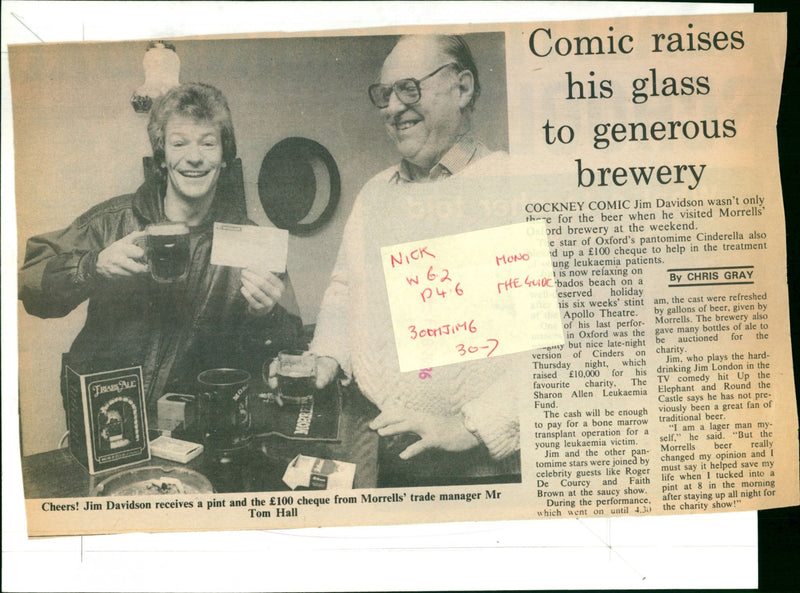 Jim Davidson and Tom Hall - Vintage Photograph