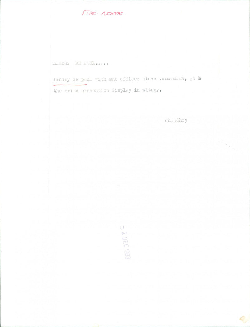 Lynsey de Paul - Vintage Photograph