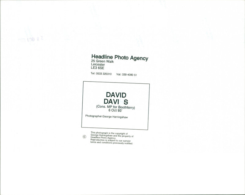 David Davis - Vintage Photograph