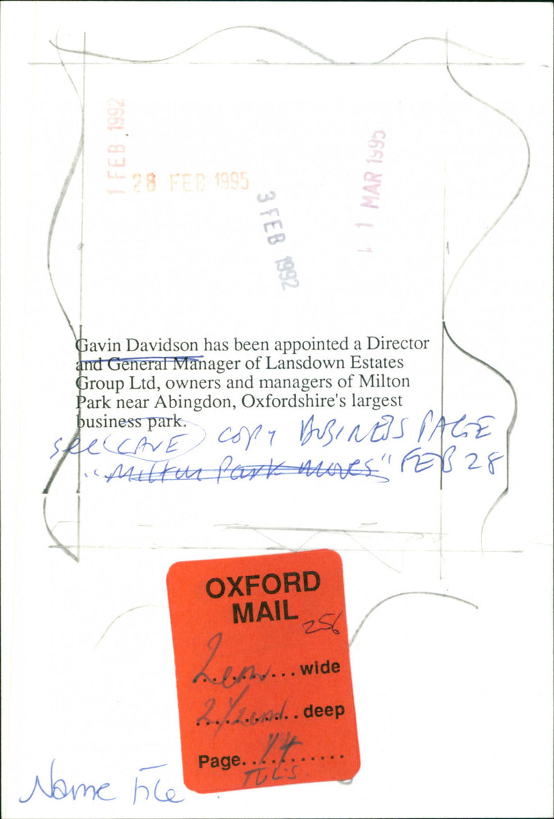 Gavin Davidson - Vintage Photograph