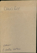 Davis Roy - Vintage Photograph