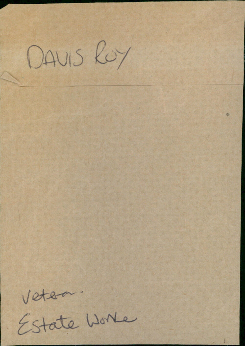 Davis Roy - Vintage Photograph