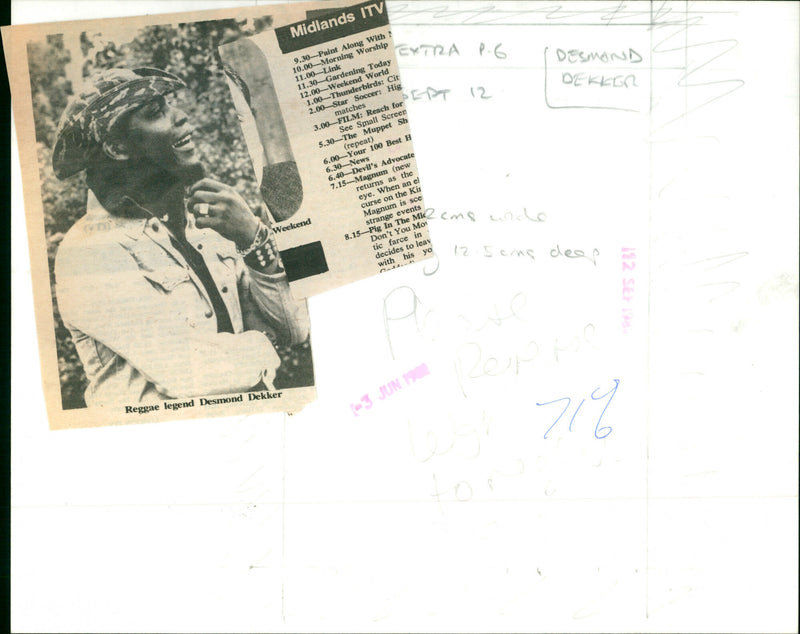 Desmond Dekker - Vintage Photograph