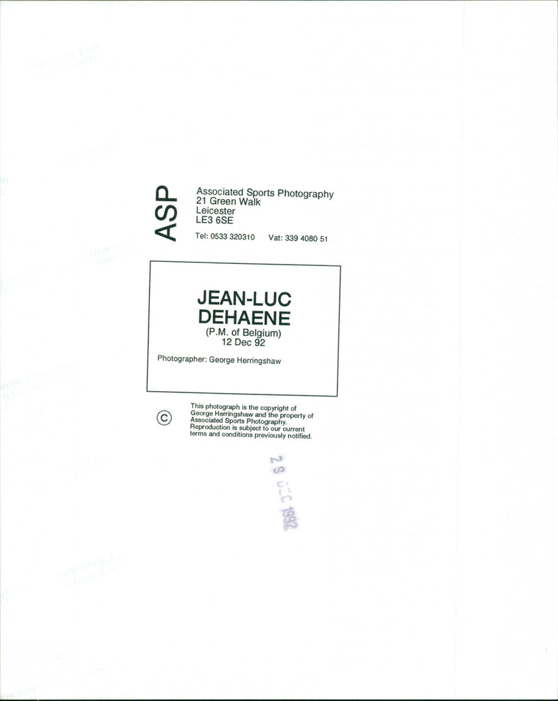 Jean-Luc Dehaene - Vintage Photograph