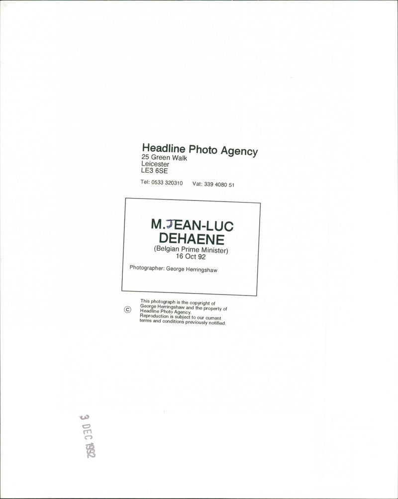 Jean-Luc Dehaene - Vintage Photograph