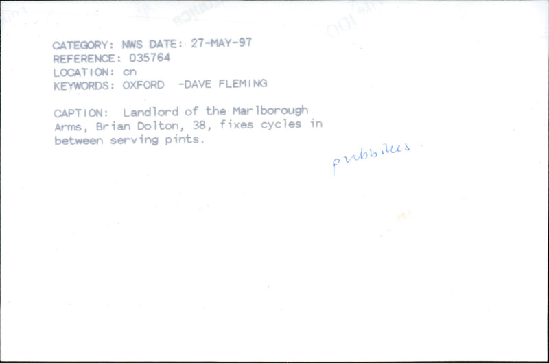 Brian Dolton - Vintage Photograph