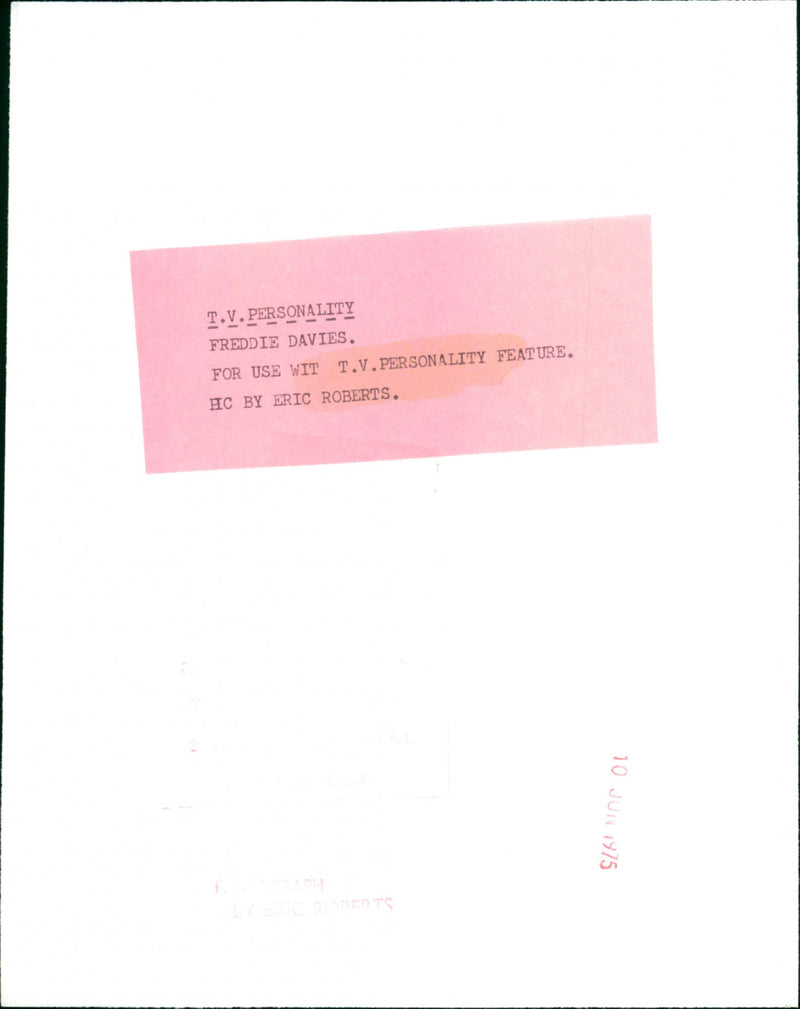 Freddie Davies - Vintage Photograph