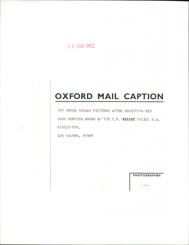 Derek Dolman - Vintage Photograph